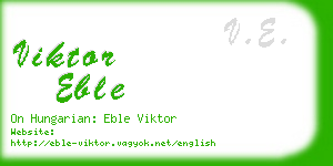 viktor eble business card